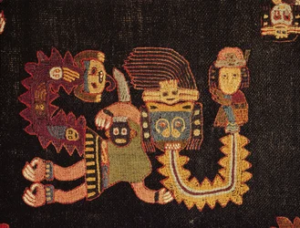 Detail van begrafeniskleed, Paracas-stam